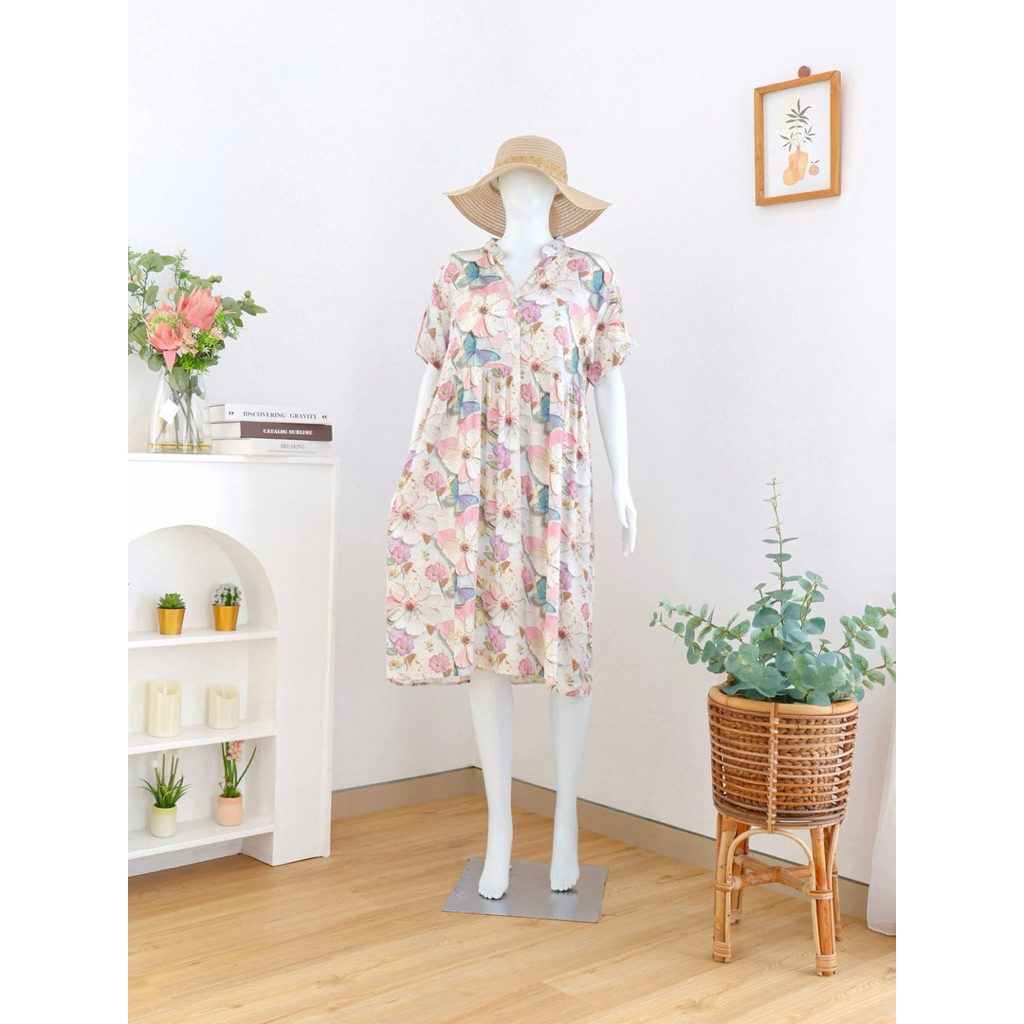 Daster busui | piyama wanita | baju tidur premium kerah Shanghai / butterfly