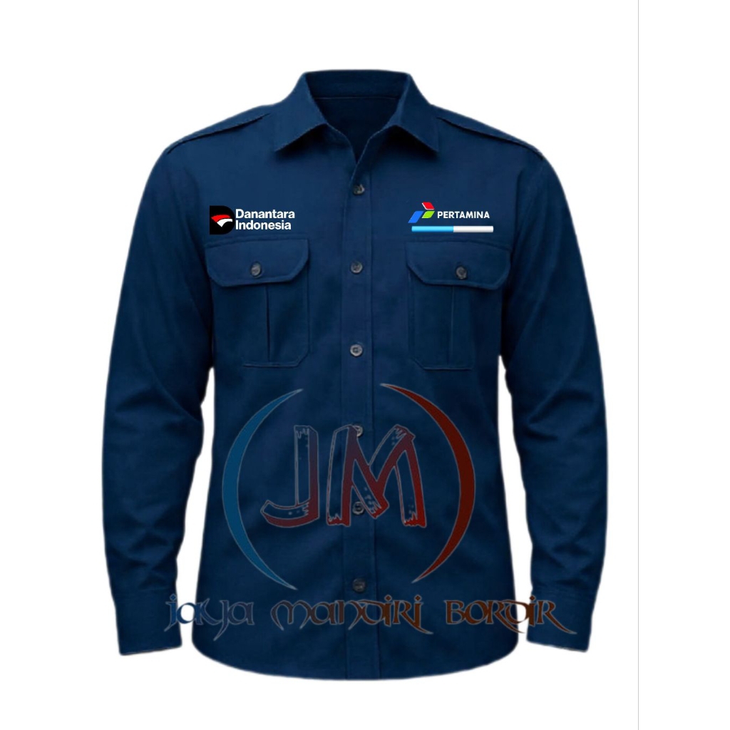 KEMEJA DANANTARA INDONESIA BORDIR || KEMEJA DANANTARA BORDIR || SERAGAM PERTAMINA DANANTARA BORDIR |