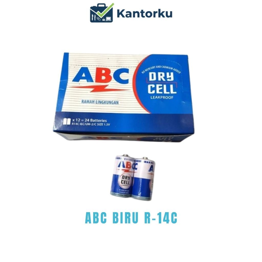 BATERAI R14 ABC BIRU TANGGUNG R14 SIZE C ISI 2 PCS ABC