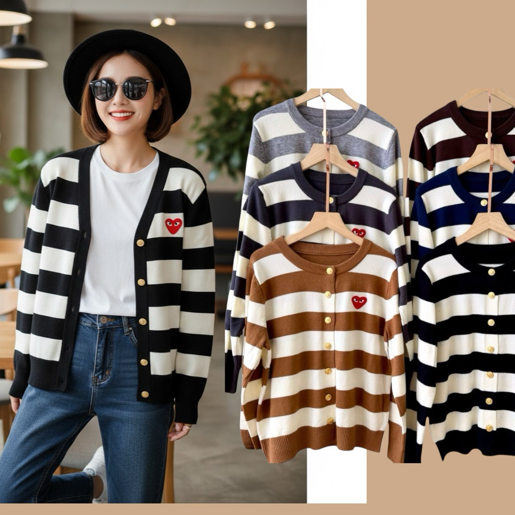 CARDIGAN PLAY STRIPES