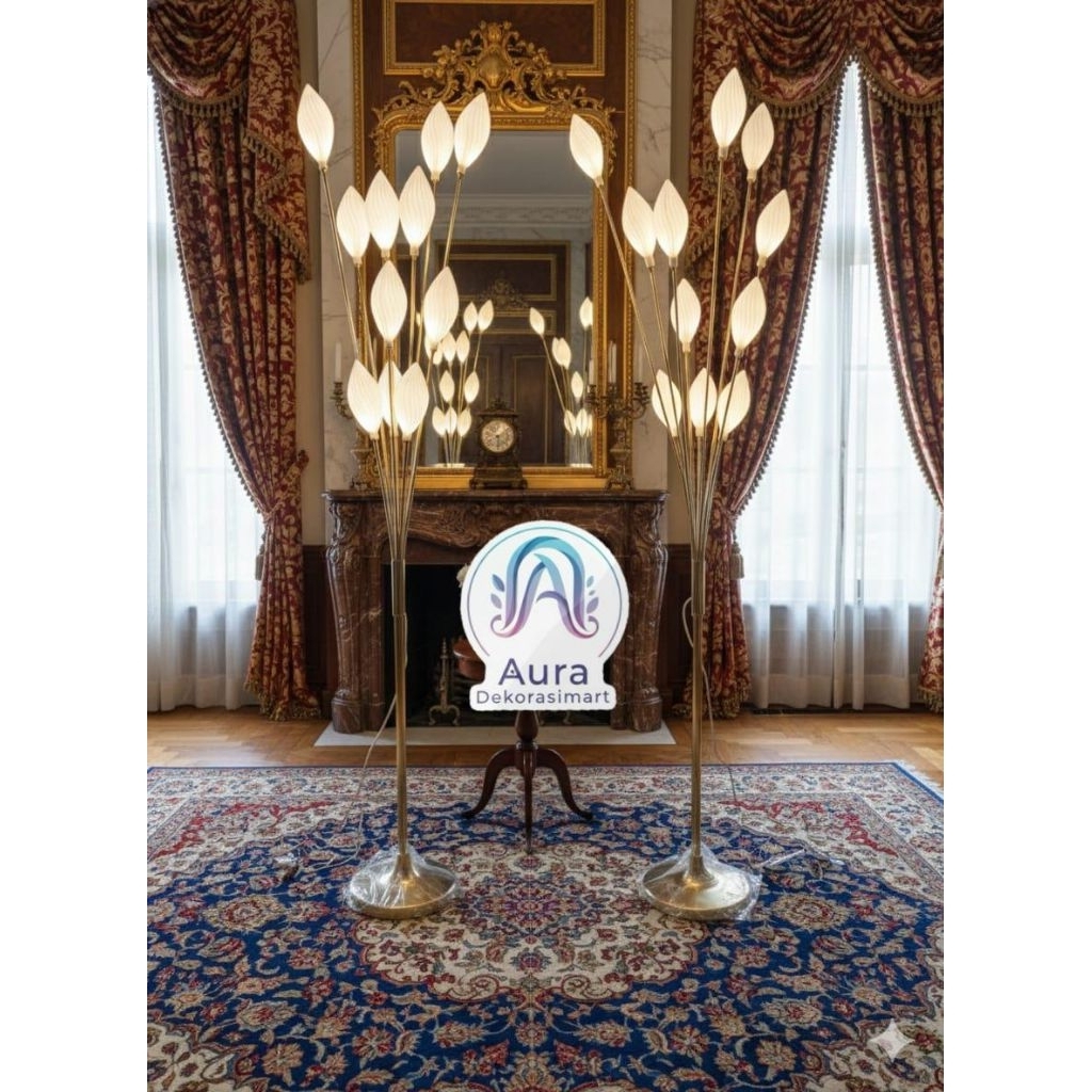 Lampu Standing Almond / Lampu kerucut isi 11 murah / Lampu Dekorasi Murah