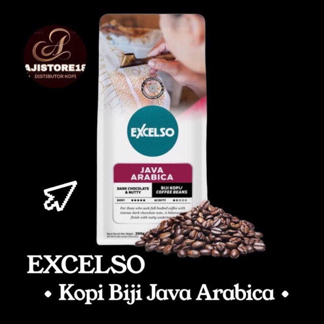 Kopi Biji Excelso Java Arabica 200g| Kopi Biji Excelso