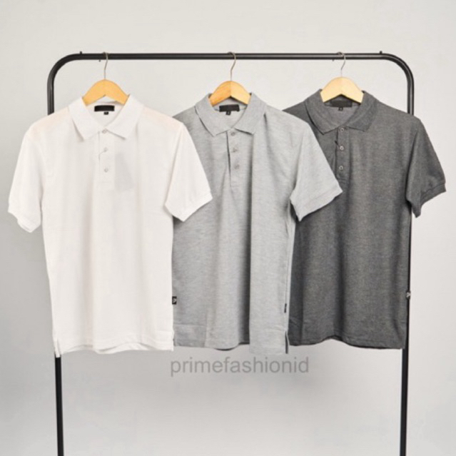 PAPA JEANS Kaos Polo Polos (Non Kantong) 225-230gsm / Polo Shirt / Kaos Kerah Lengan Pendek
