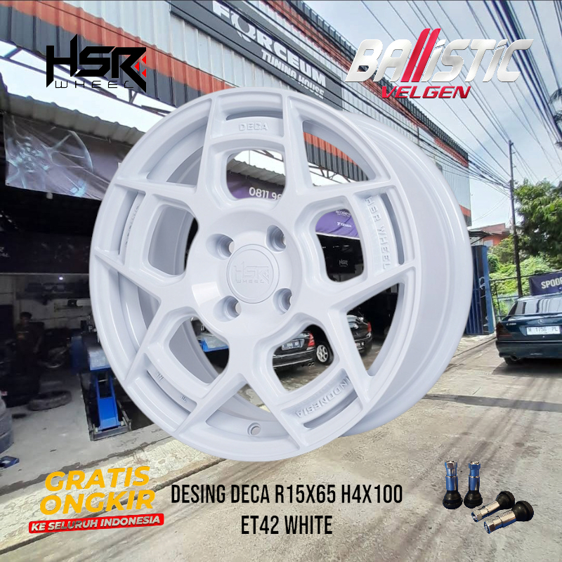 VELG RACING HSR RING 15 UNTUK HONDA BRIO VELG HSR DESING DECA R15 PROMO FREE ONGKIR
