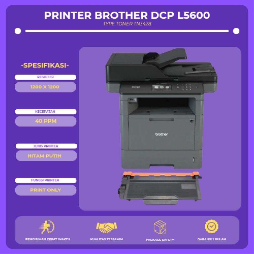 Printer Brother DPC-L5600DN Printer Laser Mutifungsi Scan F4