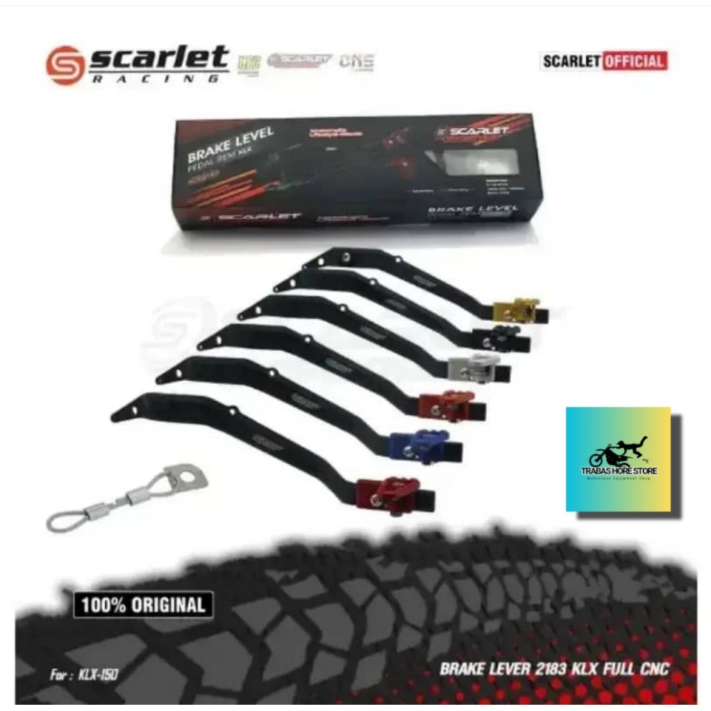 PEDAL REM LIPAT SCARLET KLX/D TRACKER - TUAS REM SCARLET / BRAKE LEVER SCARLET KLX/D TRACKER CNC