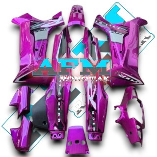 Full set body halus Yamaha fiz r FIZ R fiz r FIZ R warna ungu magenta plus striping
