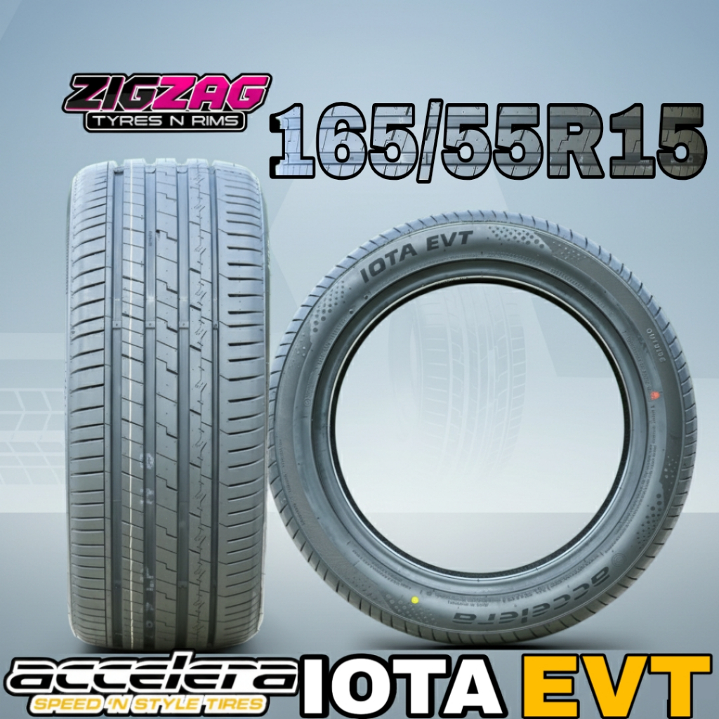 BAN MOBIL ACCELERA IOTA EVT RING 15 Ukuran 165 55 R15 Radial Tubeles Ban Tubles 165/55 Ring 15 Baru