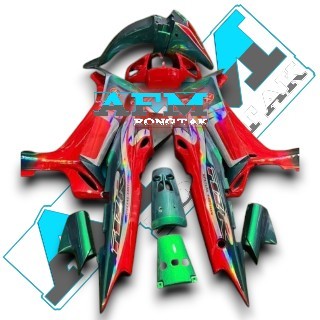 PROMO Cover Body Full Set Yamaha Fizr Fiz R FIZ R Hijau Caltex