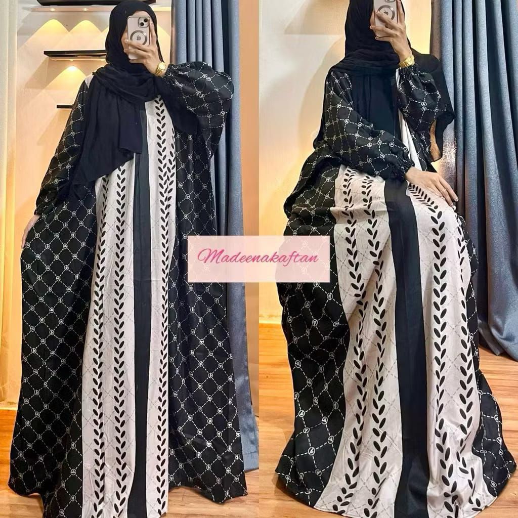 Gamis Kaftan Mewah Dan Elegan Model Terbaru Motif Madeena