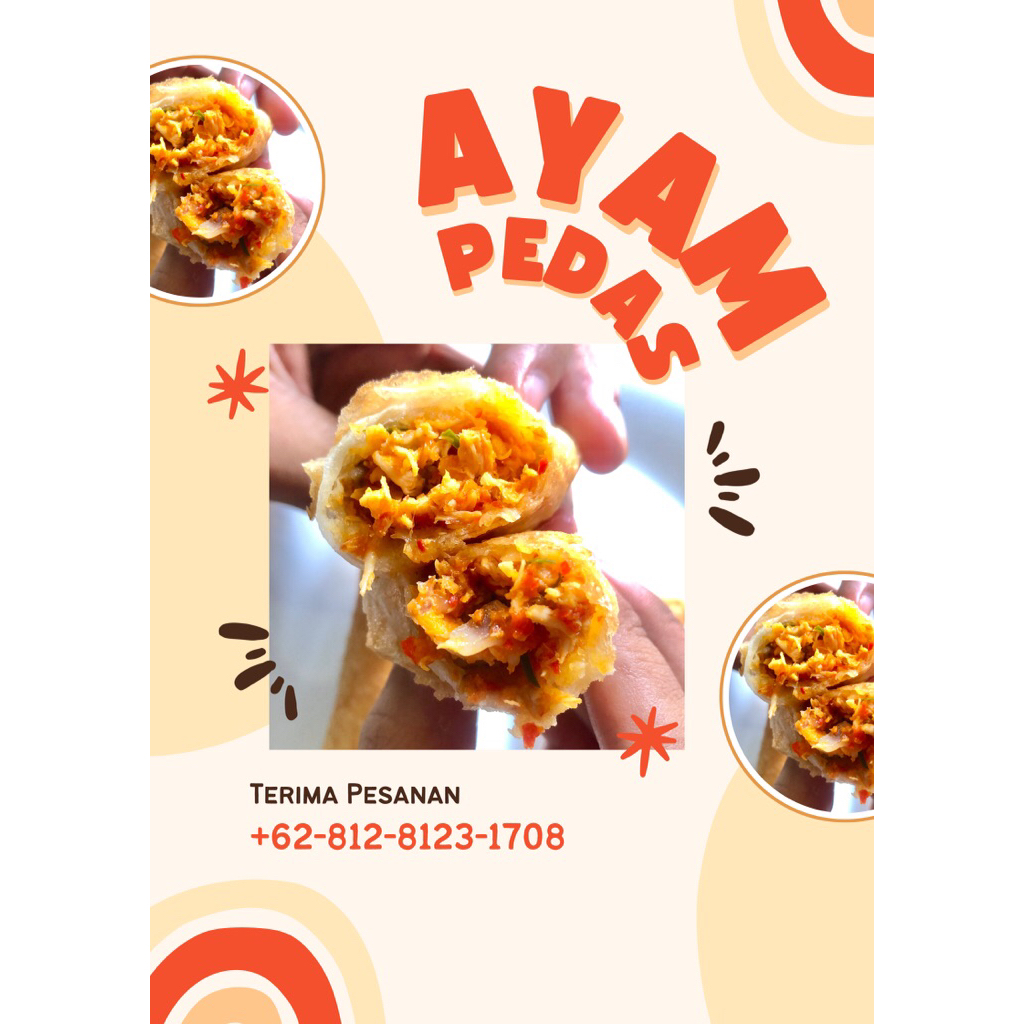 Lumpia ayam suwir pedas
