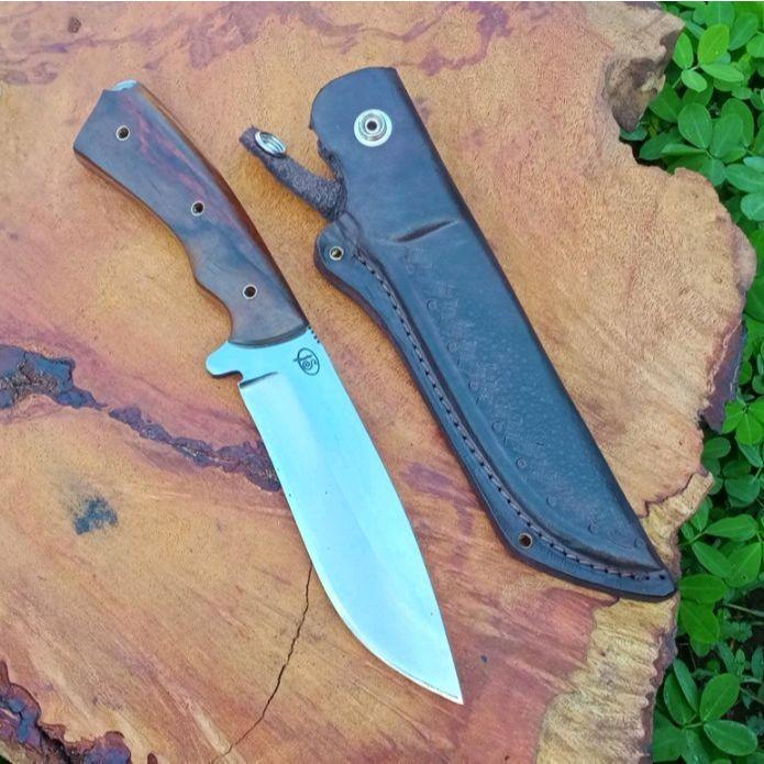 pisau seset skinner baja per sarung kulit