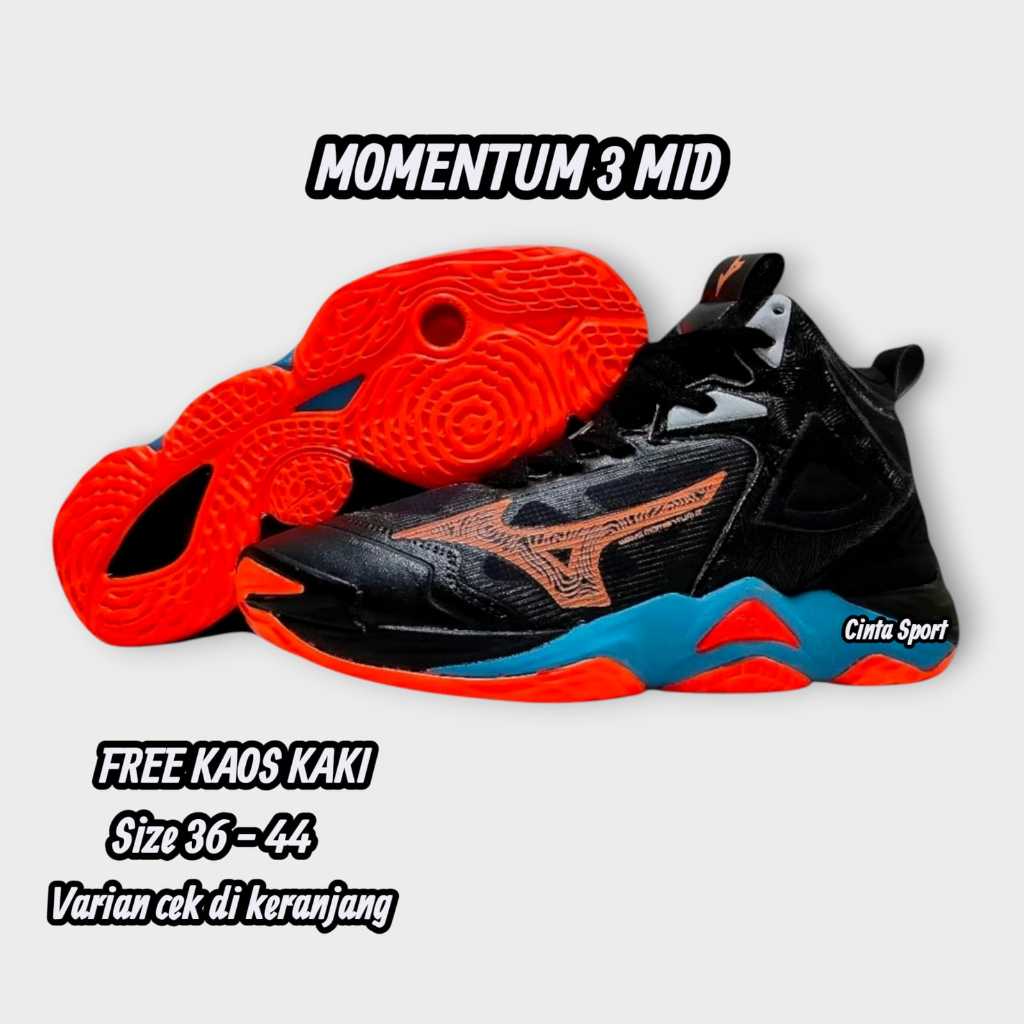 Sepatu Voli Mizuno Wave Lightning Z5 Mid /  Sepatu Olahraga Terlaris Mizuno Wave Voltage / Sepatu Vo