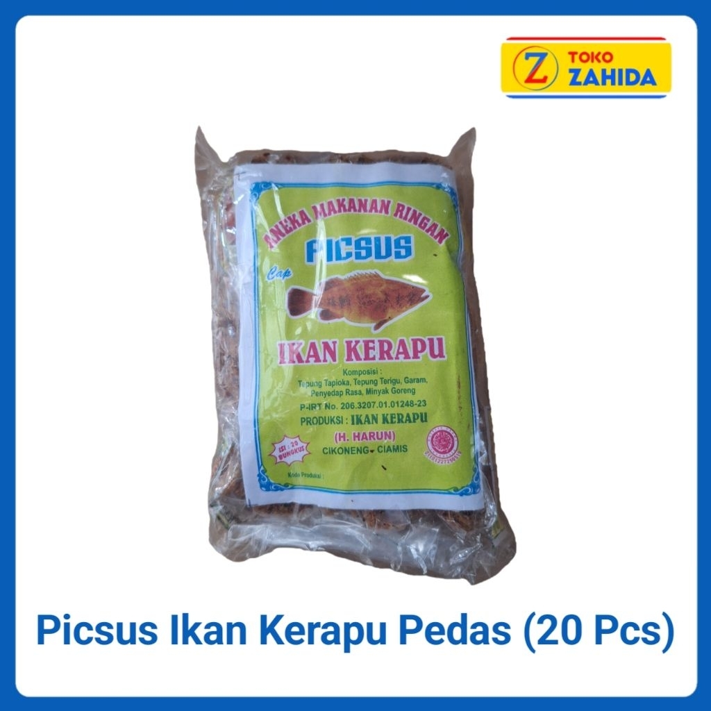 Cemilan Picsus Ikan Kerapu Pedas isi 20Pcs EXP AGUSTUS 2026