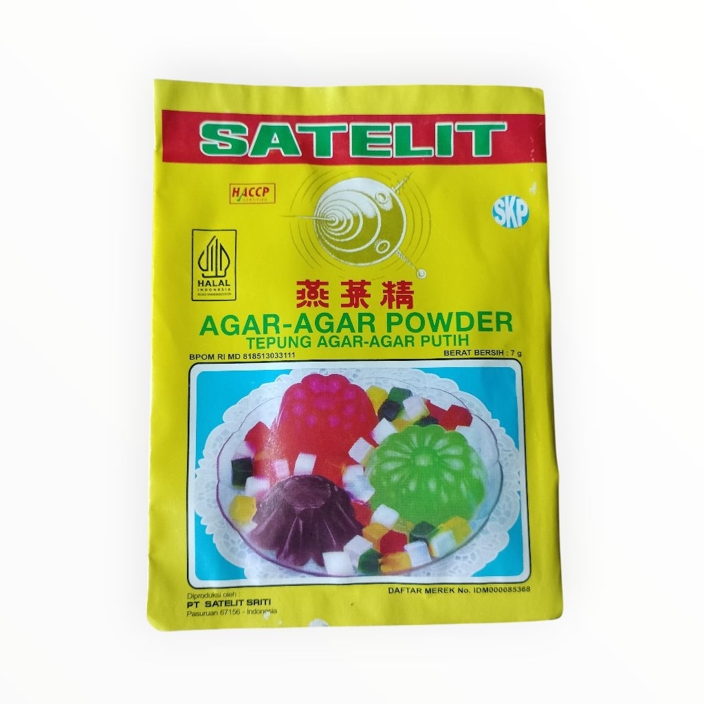 Agar Agar Bubuk Satelit 7gr | Agar-Agar Powder Halal | 1 Pcs
