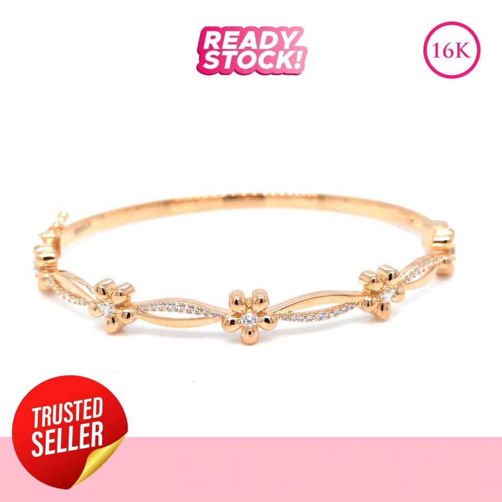 Gelang Oval Fashion Emas 16k