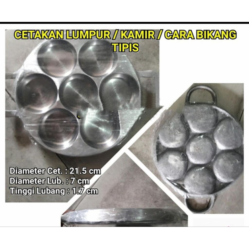 Loyang Cetakan tatakan bakar kue martabak mini kamir cara bikang kue lumpur Lubang 7