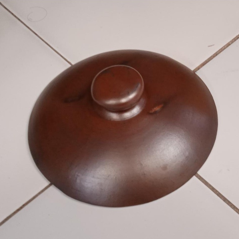 Tutup Panci Gerabah 13 cm | Tutup Kuali Gerabah | Tutup Wajan Tanah Liat