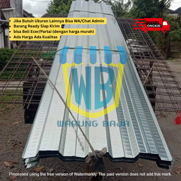 Bondeck 0.65mm - bondek - warungbaja - besi murah - bondex - Bondek Alas Cor - / Bondex Floordeck Bo