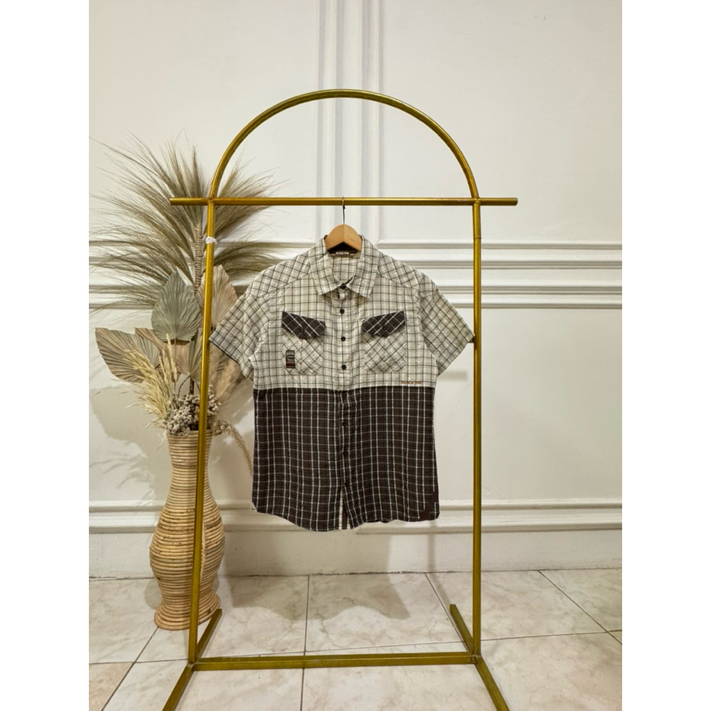 KEMEJA BLACK YAK TWO TONE M