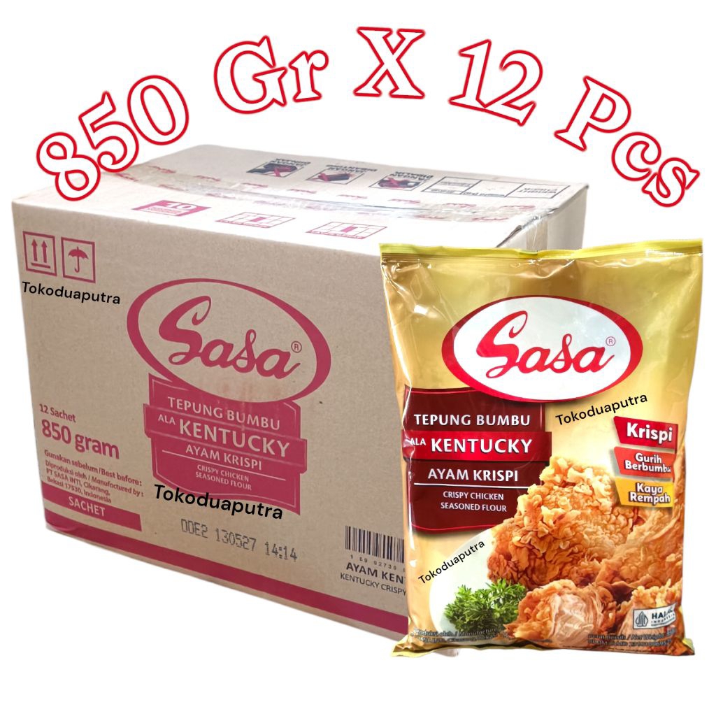 Tepung Bumbu Kentucky Ayam Krispi Sasa 850 Gr X 12 Pcs / Sasa Tepung Kentucky Ayam Krispi 850 Gr / T