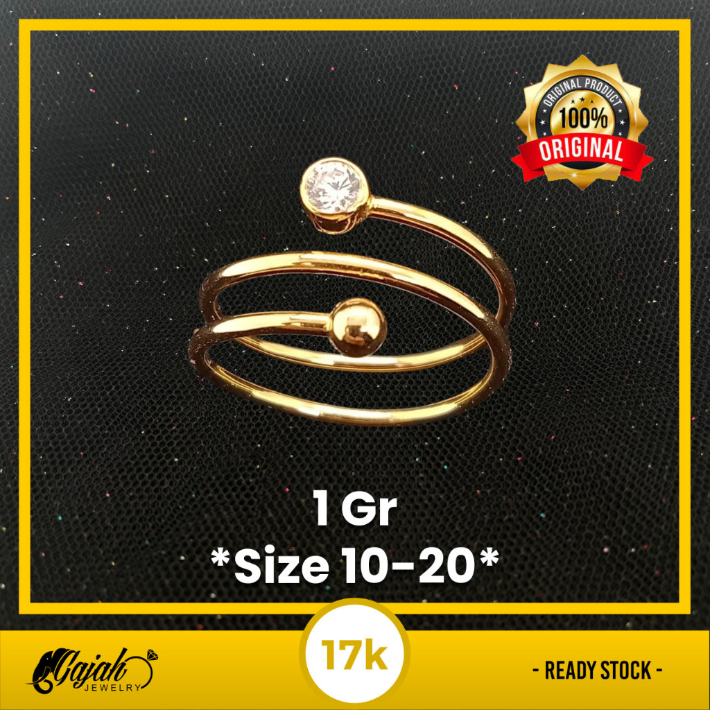 Cincin Emas 17K - Toko Emas Gajah - 1 Gram 2421