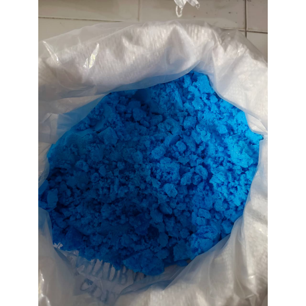 Terusi Kristal Pembiru Air Kolam 1 Kg - Terusi Pembiru Anti Lumut/Penjernih Air Kolam - Renang/Obat