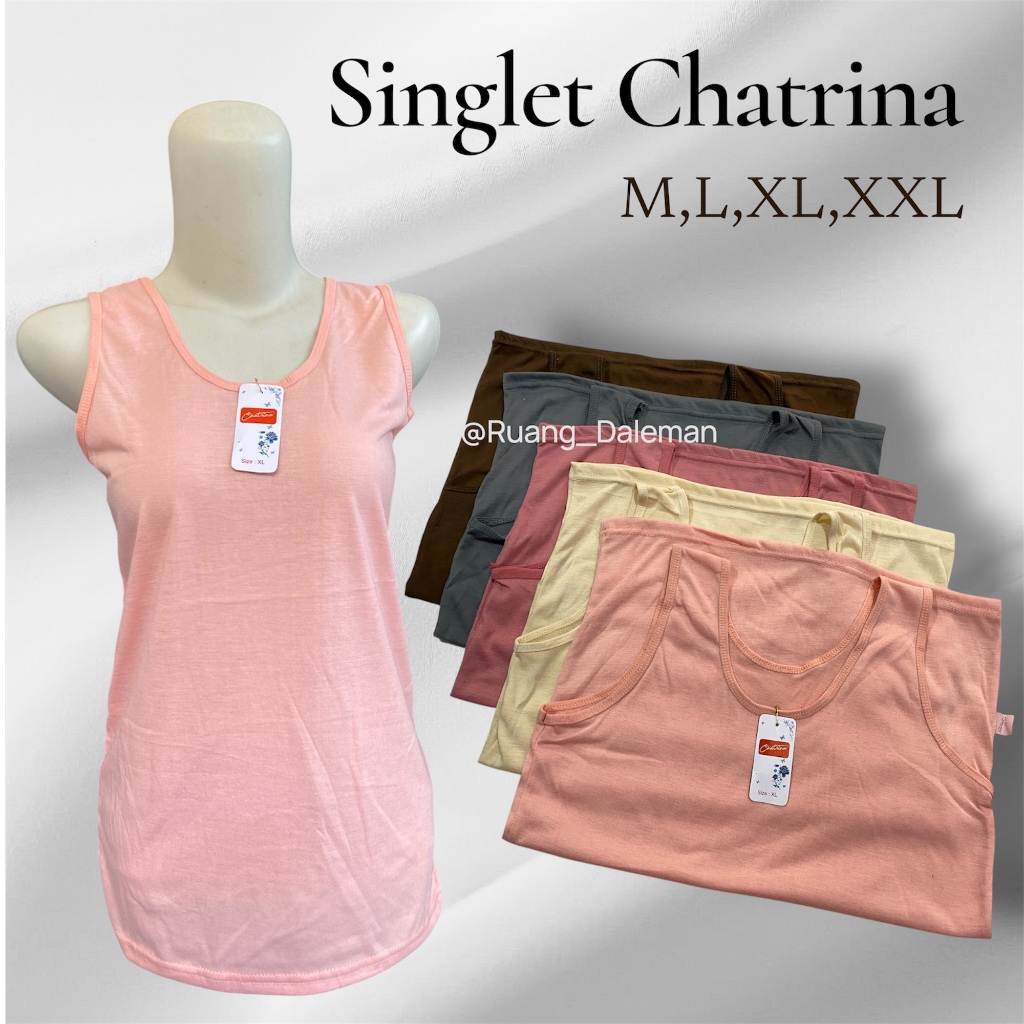 (GROSIR) Singlet CHATRINA || Singlet Wanita Dewasa || Singlet Wanita Tali Lebar