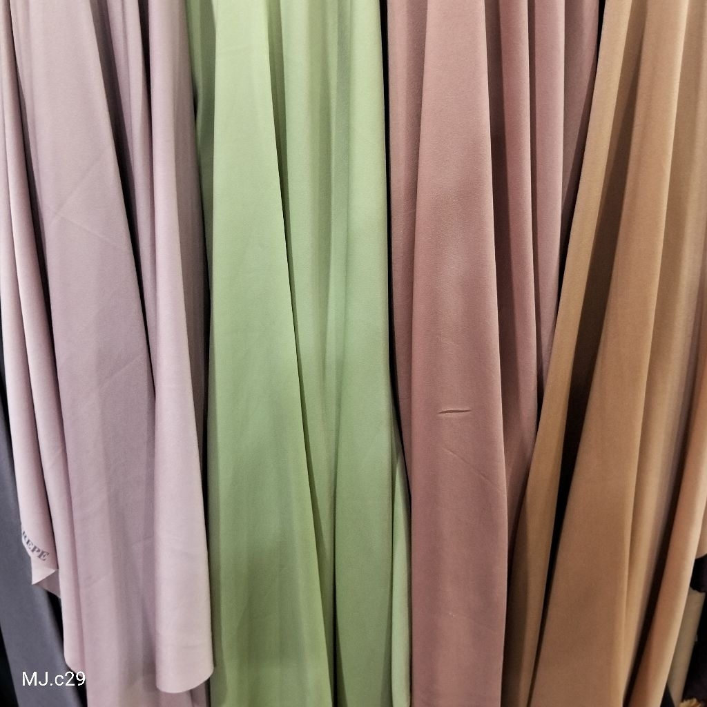 Kain Luna Crepe Premium - Harga/0,5 m - Kain Luna Crepe Meteran - Bahan Luna Crepe Premium - Bahan L