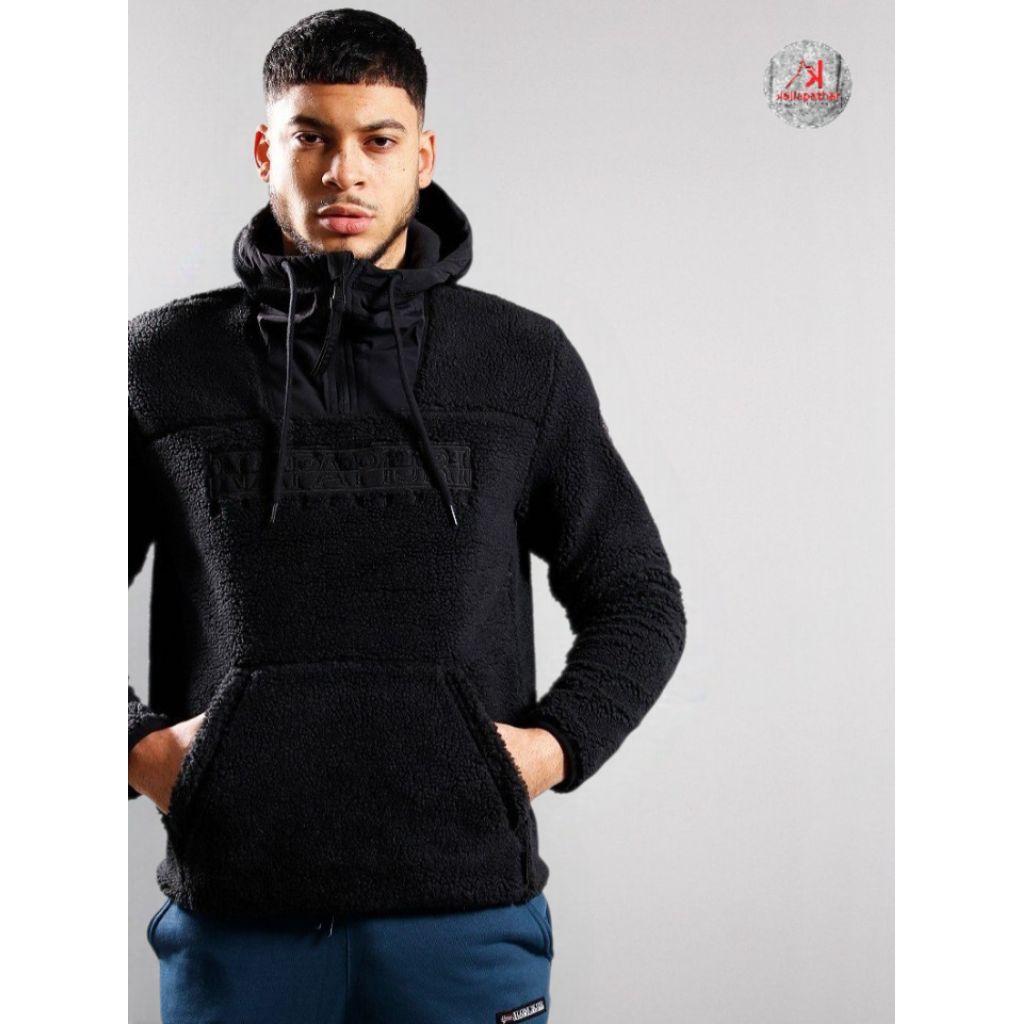 NAPAPIJRI TEIDE 4 HOODED SWEAT BLACK - JAKET WINTER FLEECE