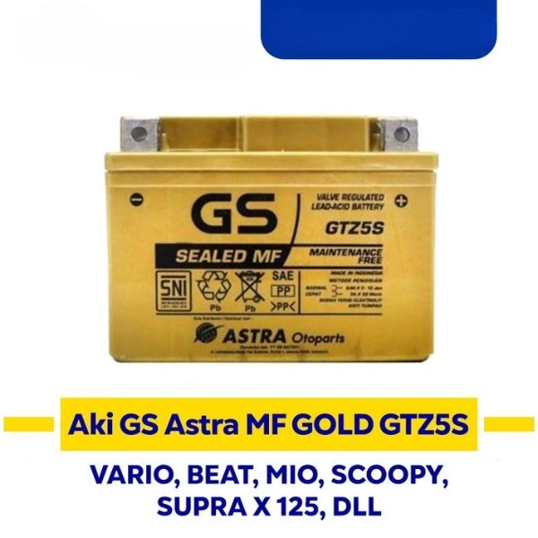 Aspira - Aki Motor Gs Astra Gold Gtz5S Gtz 5S Honda Beat Maintenance Free