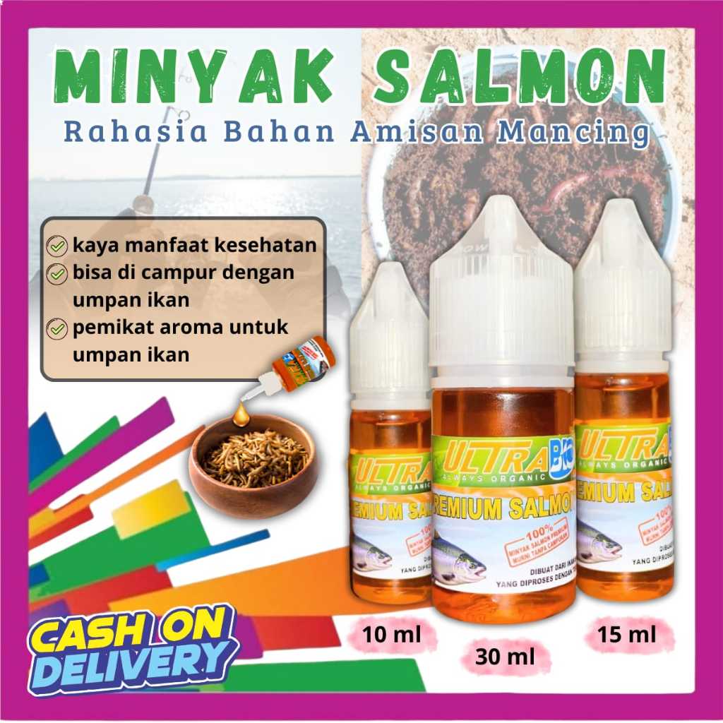 CAMPURAN UMPAN PANCING SALMON OIL PREMIUM - Attractant Perangsang Ikan Air Tawar Super Ampuh