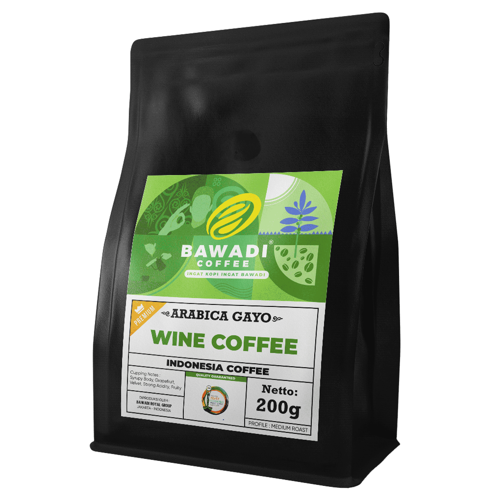Kopi Arabica Gayo Winey 200gr Bawadi Coffee - Arabica Gayo Premium - Kopi Aceh
