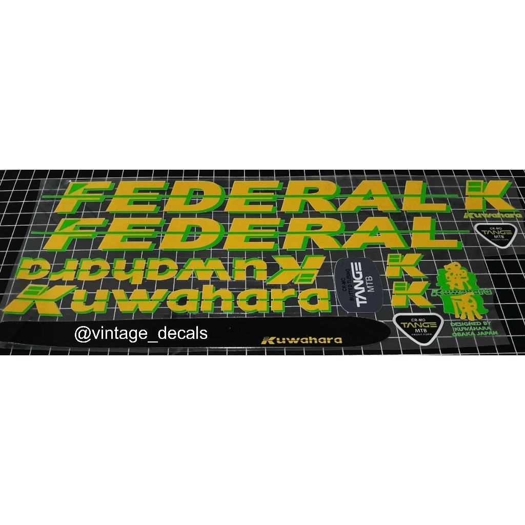 sticker decals replacement Federal kuwahara (dewa)