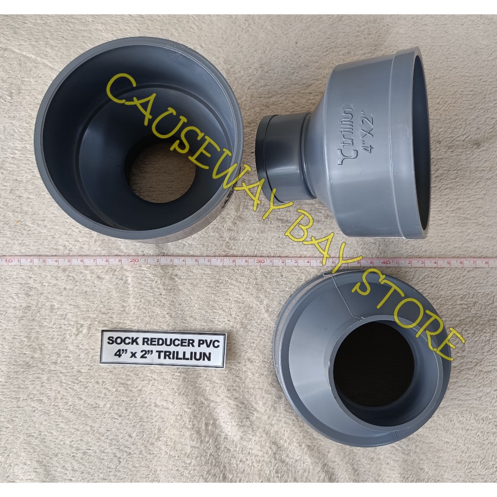 SOCK REDUCER PVC 4" x 2" TRILLIUN