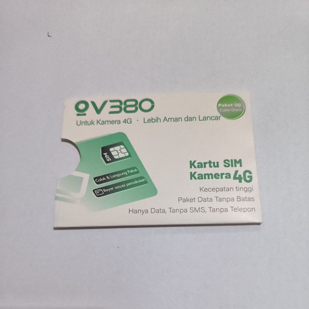 Kartu SIM-card 4G Untuk CCTV V380Pro
• Kartu SIM-card 4G khusus dirancang untuk penggunaan dengan CC