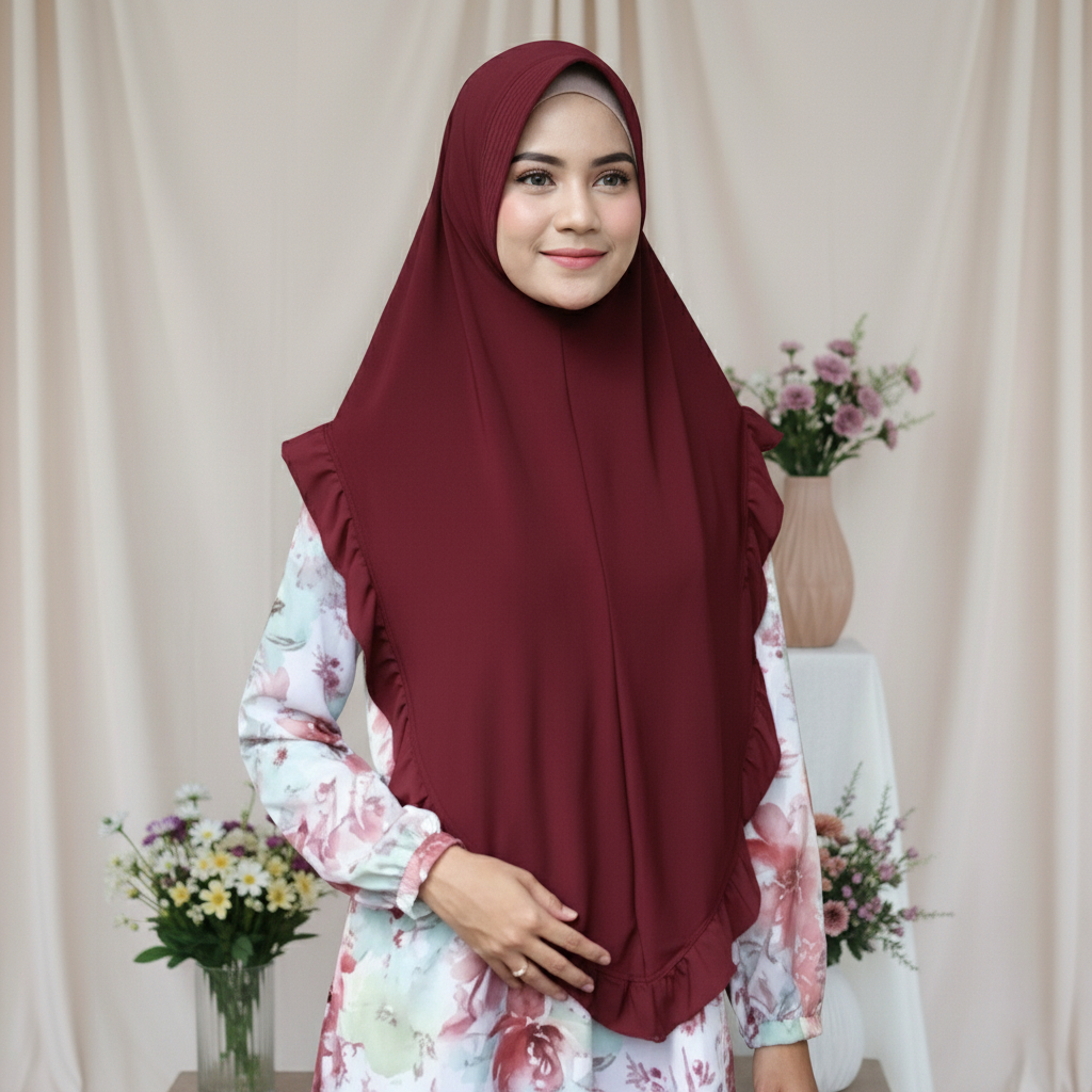 Hijab Instan Melova Jersey Premium Jilbab Rempel Pinguin Pet Antem Syari