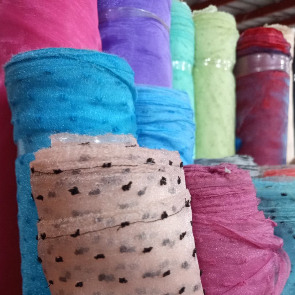 HARGA/0,5 M | KAIN ORGANZA TWO TONE | KAIN ORGANZA DOT | BAHAN ORGANZA URAGIRI  BAHAN ORGANZA RUBIAH