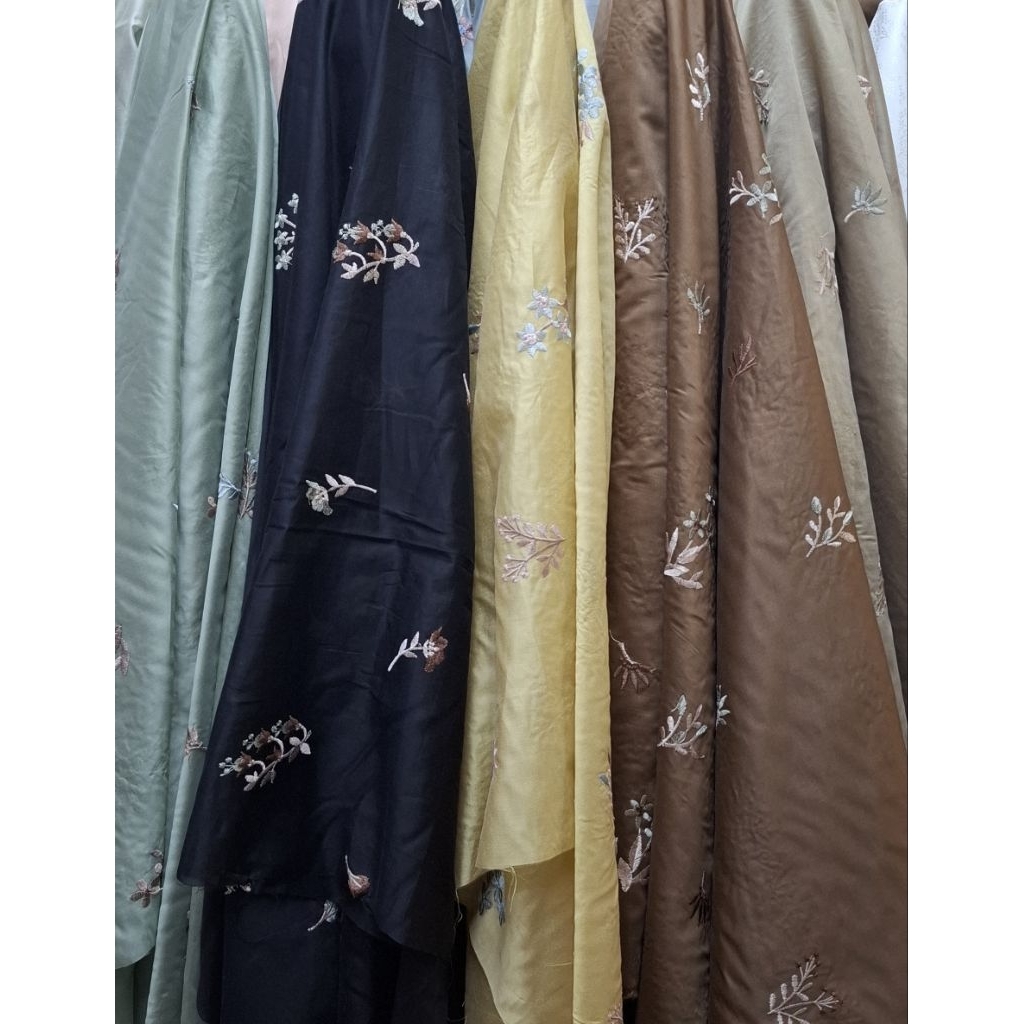 KAIN METERAN TENCEL BORDIR / SERAT KAYU / PAPER SILK GARMENT