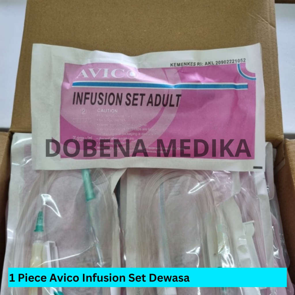 Infus Set Dewasa Avico / Infuset / Infusion Set / Selang Infus