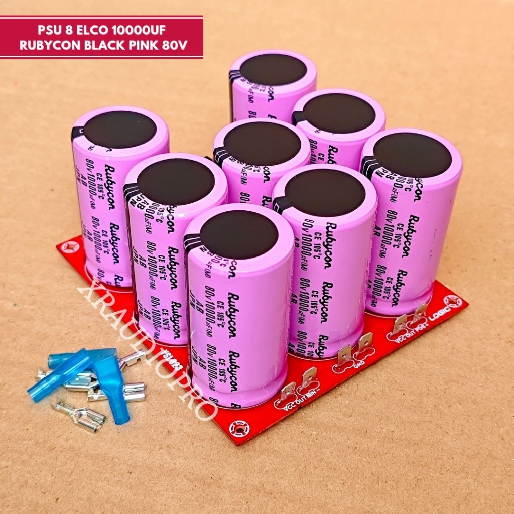 PSU elco Rubycon black pink 10000uf 80v
