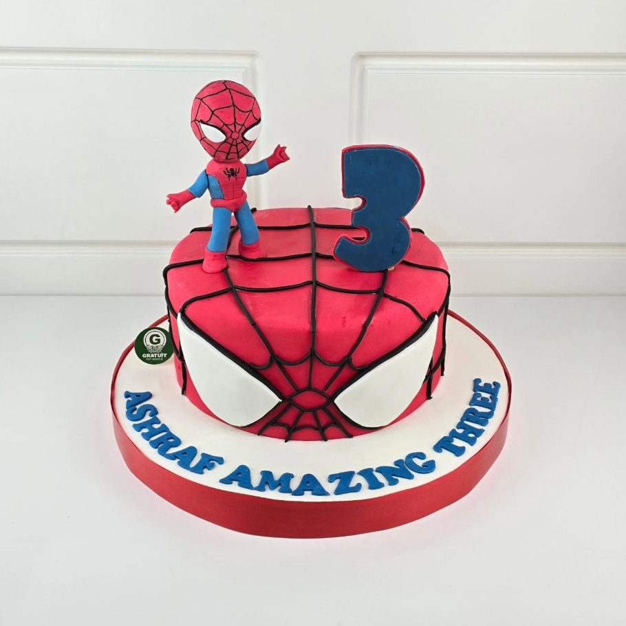 CAKE SPIDERMAN FULL FONDANT /KUE ULANG TAHUN