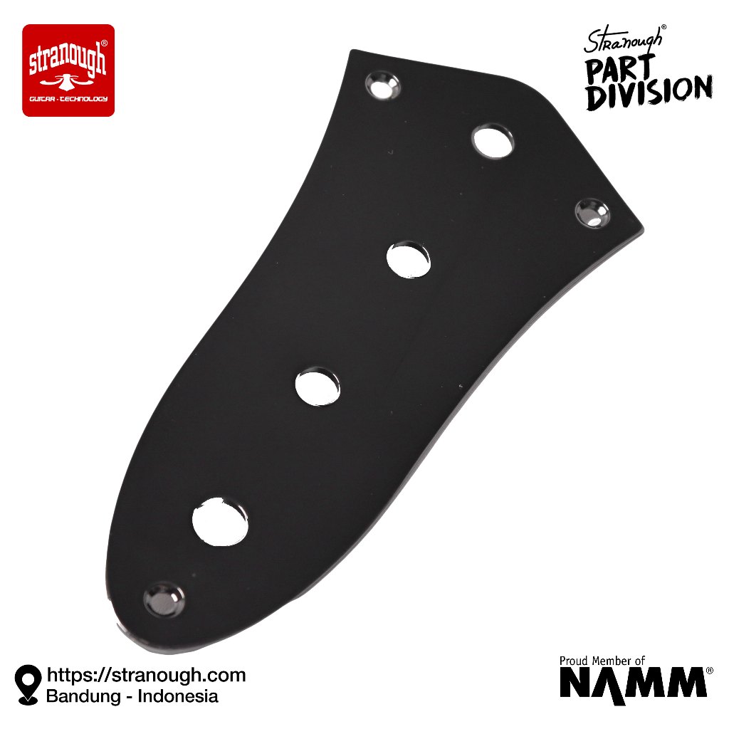 Jazz Bass Style Control Plate (Black)