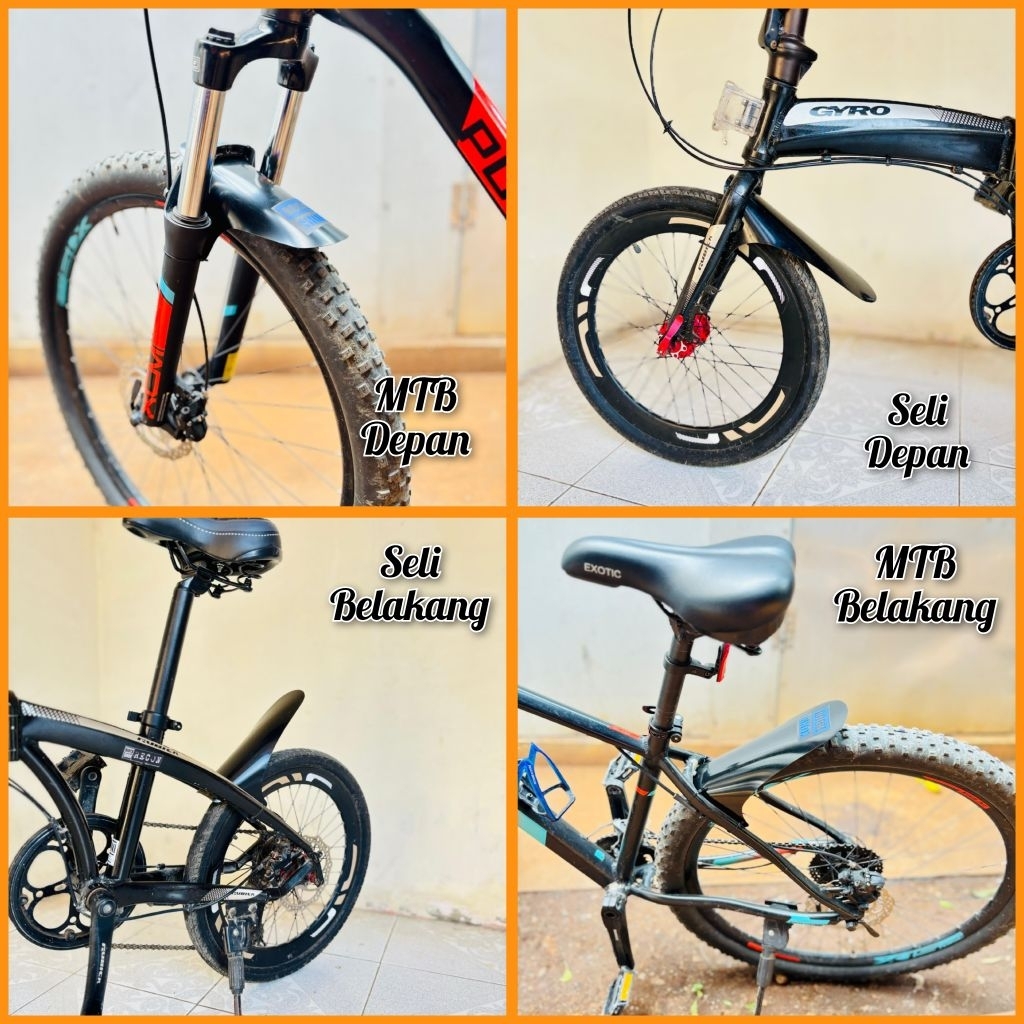 Mudguard Sepeda Gunung dan Sepeda Lipat Spakbor Sepeda gunung dan Lipat
