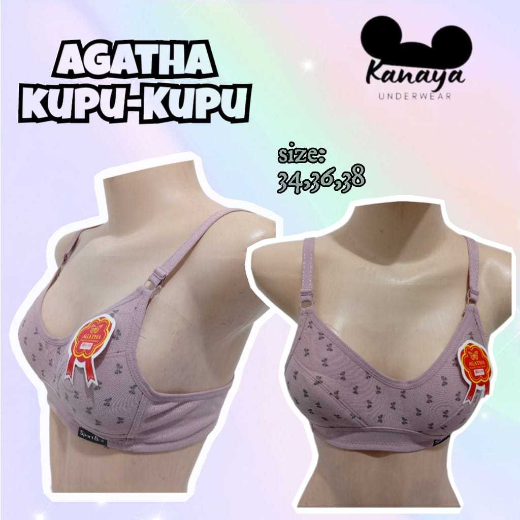(3 PCS) BRA REMAJA AGATHA SPORT BRA BH ABG MOTIF KUPU KUPU KAIT 2
