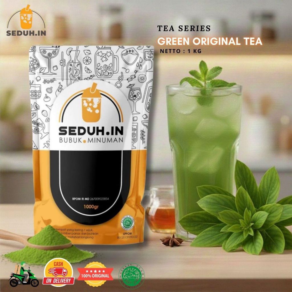 LEMONADEOFFICIAL - Green Tea Original Teh Hijau 1KG Bubuk Minuman