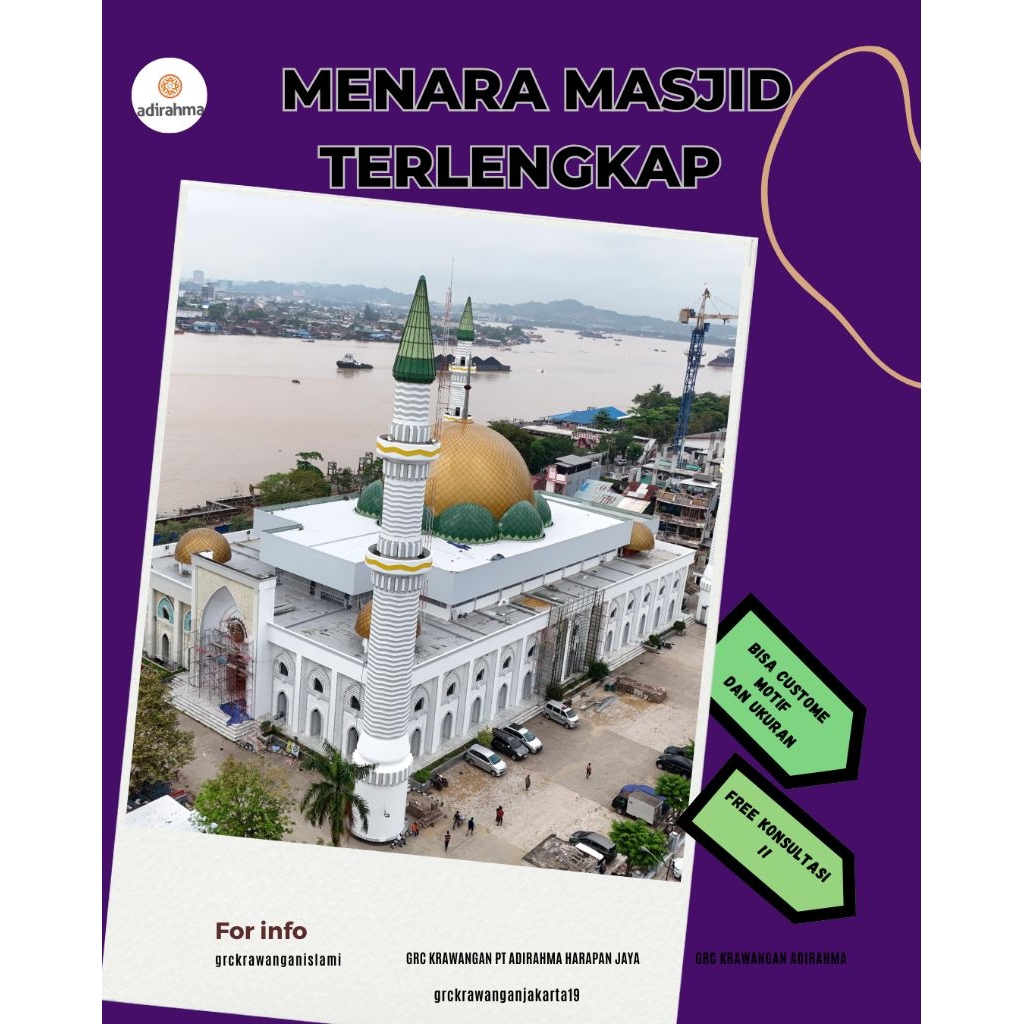Menara GRC Masjid Kubah Modern