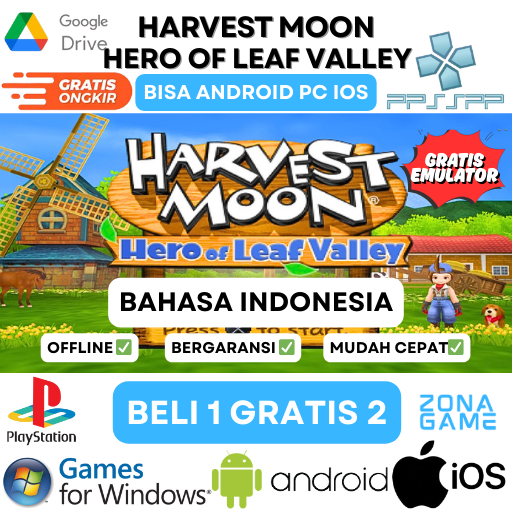 CHEAT Harvest Moon: Hero Of Leaf Valley B.Indonesia Bisa di Android / IOS / PC GAME PSP Beli1Gratis2