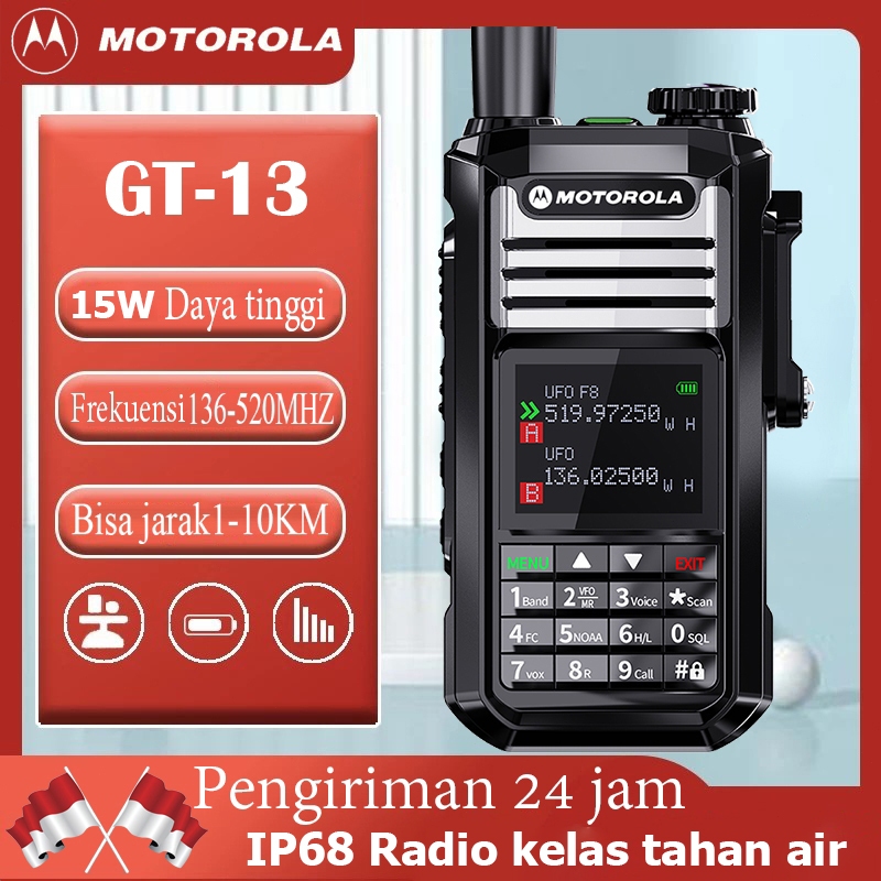 HT MOTOROLA GT-13 walkie talkie dua arah radio long range walkie talkie dua arah radio motorola dua 