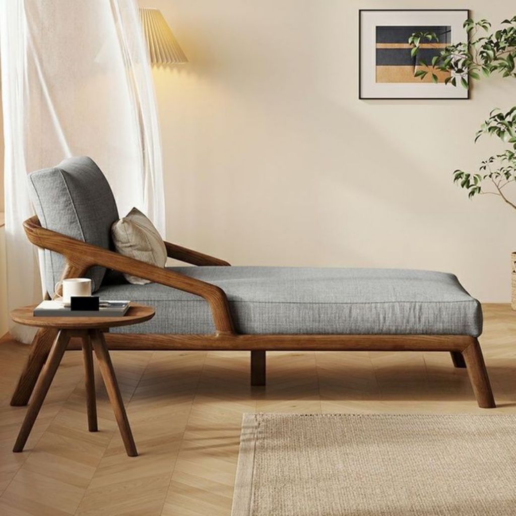 kursi sofa santai kursi selonjoran kayu kursi busa empuk